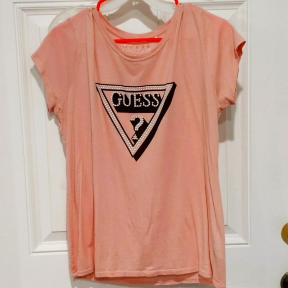 Guess Pink Logo T-Shirt